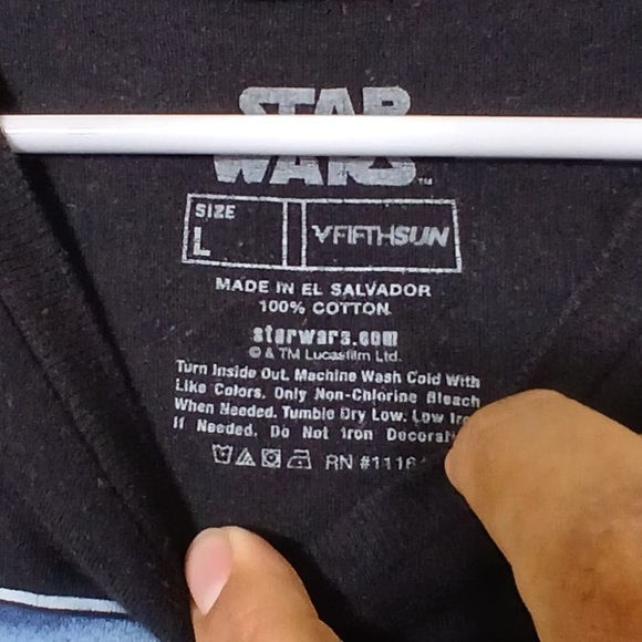 Mens Star Wars Darth Vader Black T-Shirt Size L Short Sleeve Graphic Tee Cotton - Picture 2 of 8